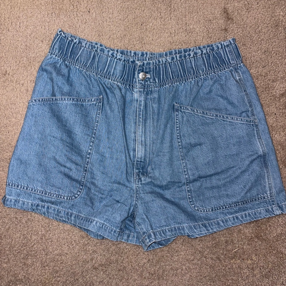 Madewell Blue Jean Shorts with Elastic Waistband